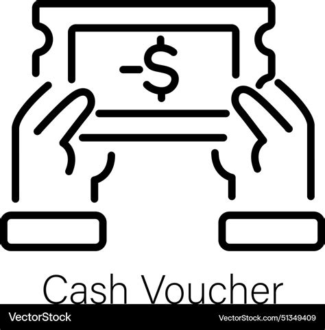 Cash Voucher Royalty Free Vector Image Vectorstock