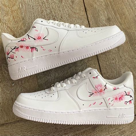 Cherry Blossom Custom Air Force 1 Etsy In 2024 Cute Nike Shoes