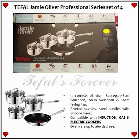 Tefal's Forever (Malaysia): TEFAL JAMIE OLIVER SET AND SINGLE PAN