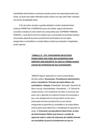 Gua Fria Justi A Barra Exonera O Servidores Pdf