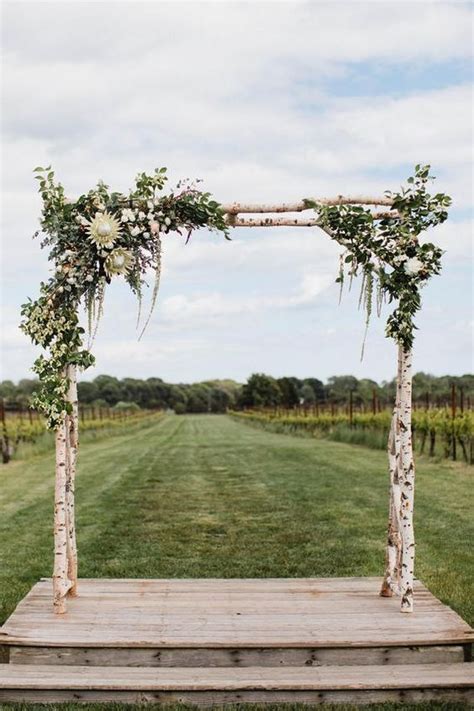 Our Birch Arbor Chandler Florals Wedding Arch Diy Wedding Arbor