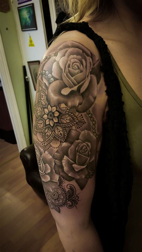 Mandala Rose Tattoo Sleeve