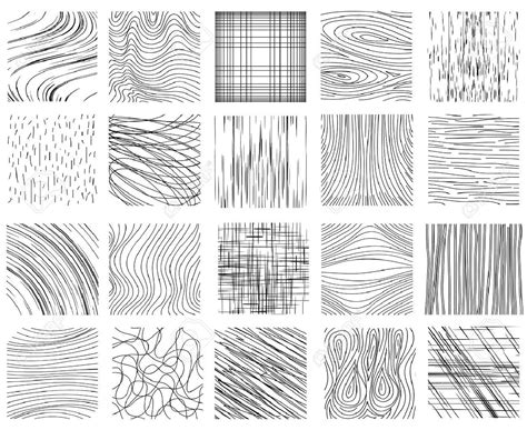 Hand drawn ink line textures. Set of design abstract background pattern, vector illustration ...