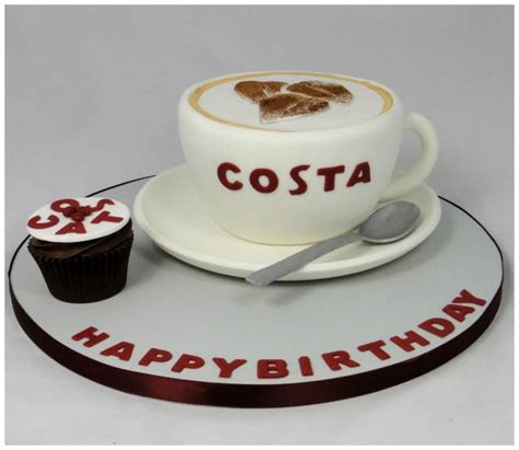 How to Make a Costa Coffee Cup 3D Novelty Cake Fondant - CakesDecor