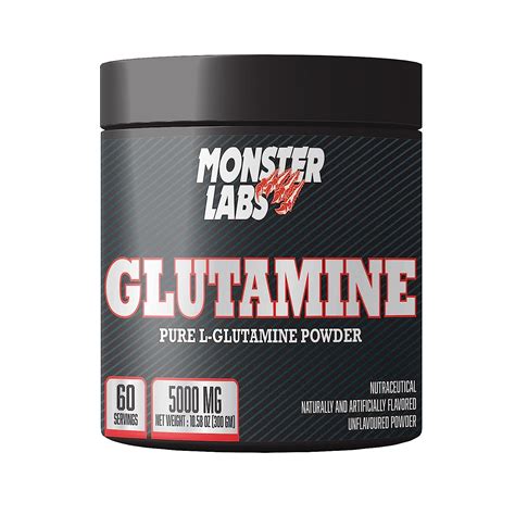 Monster Labs Glutamine Pure L Glutamine Powder Unflavored 300GM