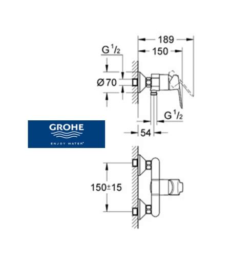 Monomando Ducha Bauedge Grohe