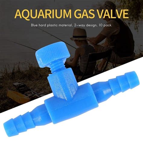 10 Pieces Plastic Aquarium Fish Tank 2 Way Air Pump Control Valves