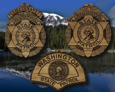 Wooden Washington State Patrol Badge or Shoulder Patch - Etsy