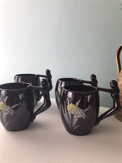 Naked Lady Mug Set Occupied Japan Pin Up Women Etsy