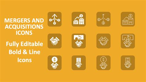 Mergers And Acquisitions Icons For PowerPoint And Google Slides PPT