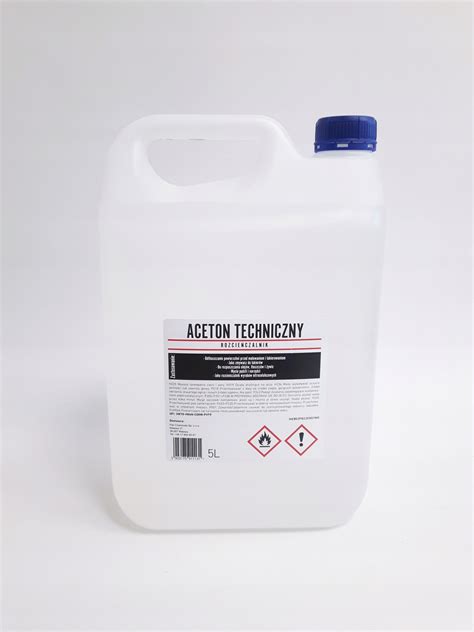 ACETON TECHNICZNY ROZPUSZCZALNIK 5L 5000 ML za 41 zł z Malawa