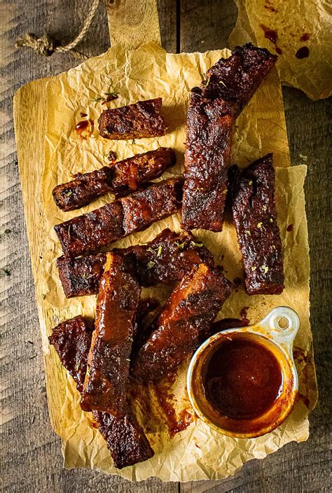 Easy Vegan Bbq Seitan Ribs Shane And Simple