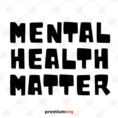 Mental Health Matters Svg With Wavy Text Depression Awareness Clipart