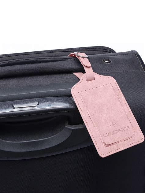 Tiquette De Bagage En Cuir Pu Avec Logo D Avion Anti Perte Avec Carte