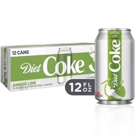 Diet Coke Ginger Lime Diet Soda Pop No Sugar Added Zero Calorie Soda