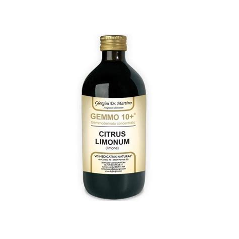 Dr Giorgini Gemmo 10 Limone Liquido Analcolico 500 Ml Più Medical