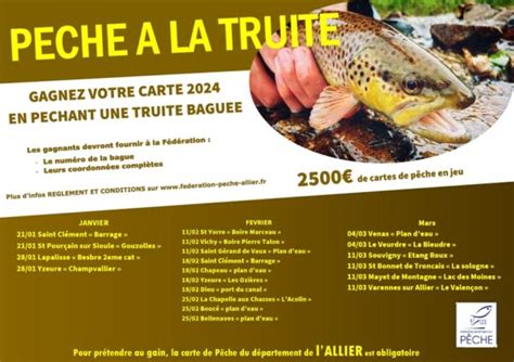 Affiche truite baguée 2023 web Fédération de Pêche de l Allier