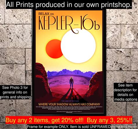 Kepler 16b Nasa Vintage Posters