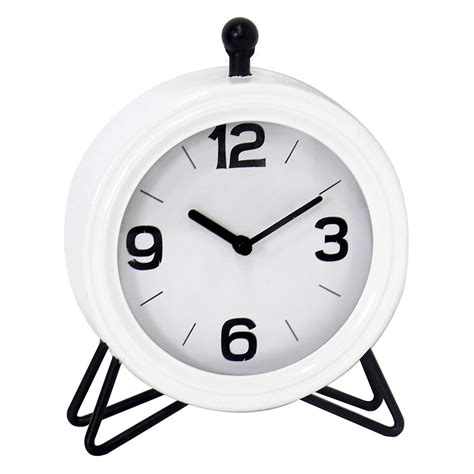 Matte White Table Clock 6x8 At Home