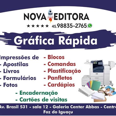 Gráfica Nova Editora | Foz do Iguaçu PR