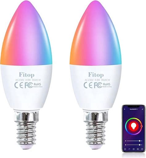 Żarówka Fitop Alexa Smart E14 LED RGB Wi Fi 2 szt Inna marka