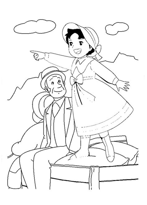 Heidi Coloriage Coloring Pages Imprimer Color Colorare Dessin Colorier