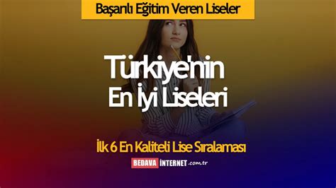 Türkiye nin En İyi Liseleri 2024 Anadolu ve Fen Lisesi Eğitim