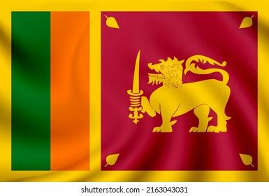 Sri Lanka Country National Flag Icon Stock Vector Royalty Free