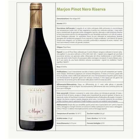 Cantina Tramin Presenta Marjon Il Pinot Nero Di Alta Quota