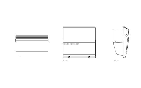 Wall Pack Light Free Cad Drawings