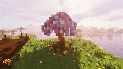 Made this cherry tree today. Thoughts? : r/Minecraft