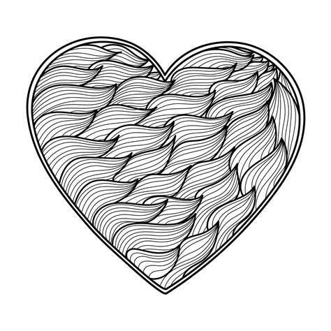 Coloriage Mandala Coeur Mignon télécharger et imprimer gratuit sur