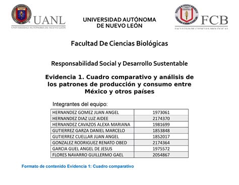 Cuadro Comparativo Equipo Formato De Contenido Evidencia