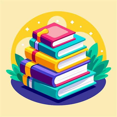 Dia Mundial Do Livro Ou Pilha De Livros Ilustra O Vetorial D Vetor