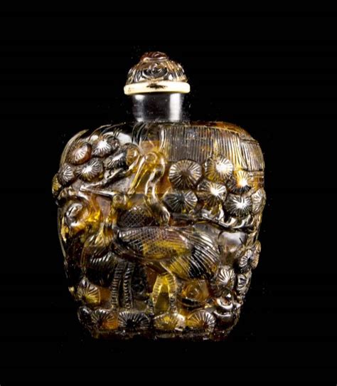 Lot A Chinese Carved Amber Snuff Bottle 253 Grams