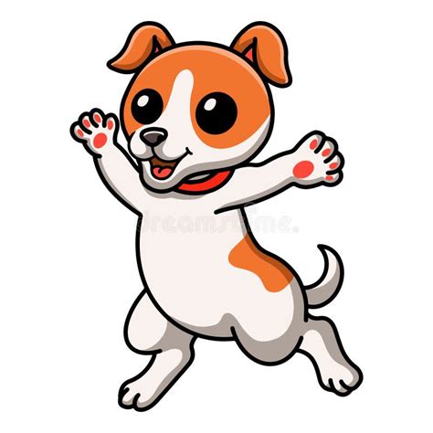 Cute Jack Russel Dog Cartoon Stock Vector Illustration Of Adorable