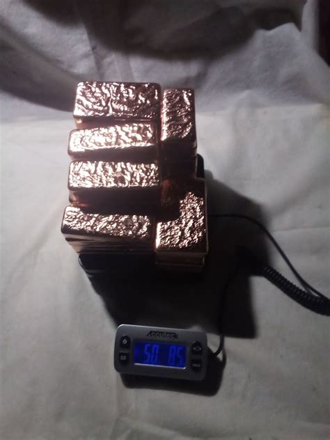 Copper 100 Lbs Copper Ingots Hand Poured Copper Bullion EBay