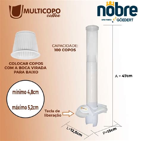 Dispenser Poupa Copo Caf Porta Copos Nobre Alkent Faxinaria