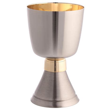 Chalice Ciborium And Bowl Paten Modern Style Silver Plated Brass