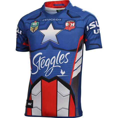 Sydney Roosters 2014 Mens Captain America Jersey Nrl Megastore