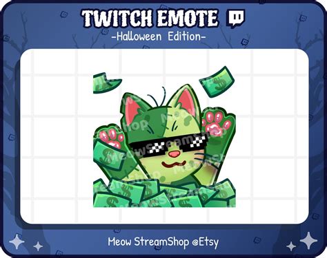 Twitch Emote Cute Zombie Cat Nerd Nerdy Glasses Geek Emotes Kawaii