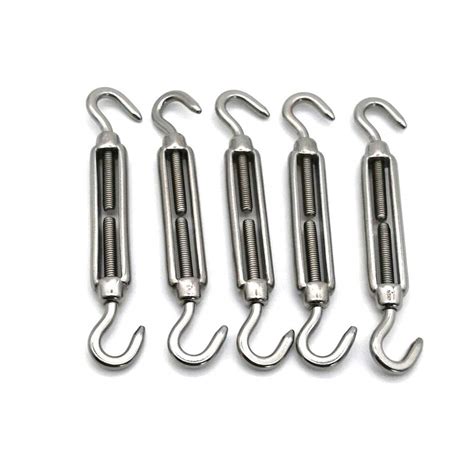 M Stainless Steel Hook Hook Turnbuckle Wire Rope Tension Pack Of