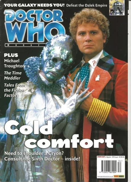 Doctor Who Magazine Issue 307 August 2001 Colin Baker And A Cryon On