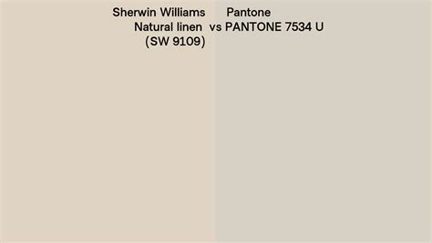 Sherwin Williams Natural Linen Sw Vs Pantone U Side By Side