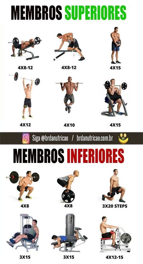 23 Ideias De PLANILHA DE TREINO Treinos Para Hipertrofia Treino