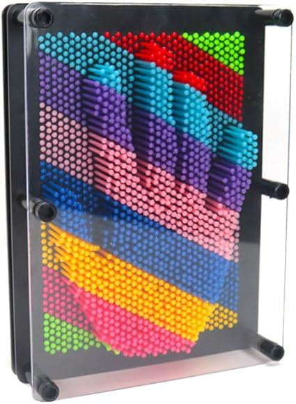 Amazon 3D Pin Art Board Toy Large Size Colourful Plasic Pin Art