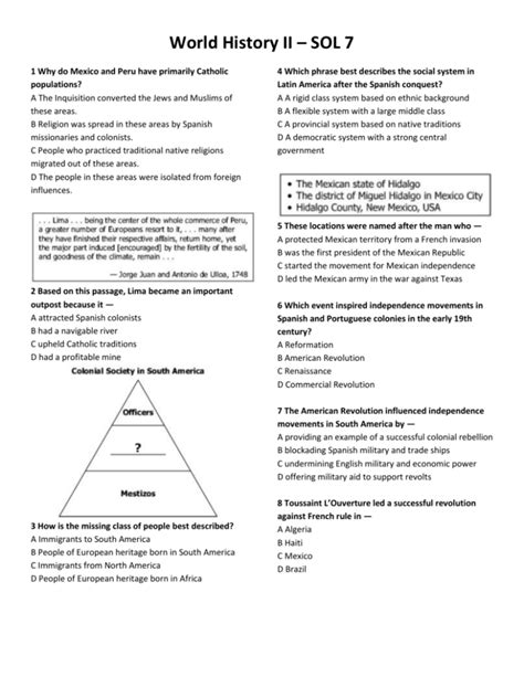 World History II SOL 7