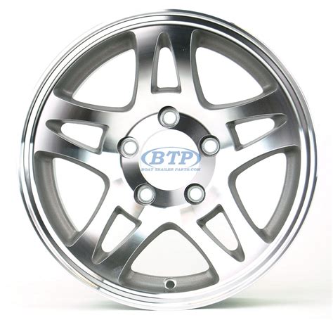 Aluminum Boat Trailer Wheel 14 Inch Split Spoke 5 Lug 5 On 4 12 Rim