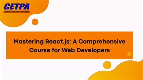 Ppt Mastering React Js A Comprehensive Course For Web Developers