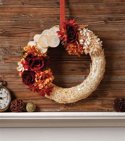 How To Make A Fall Straw Wreath Straw Wreath Holiday Wreath Craft